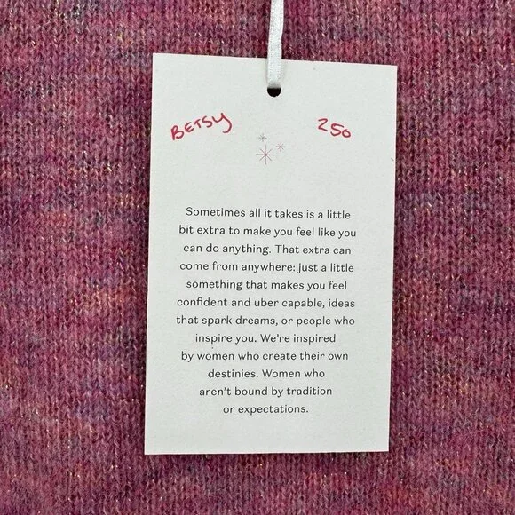 Kilte Collection The Betsy Pullover Fuchsia Pink size 2-M Women's Alpaca/M Wool